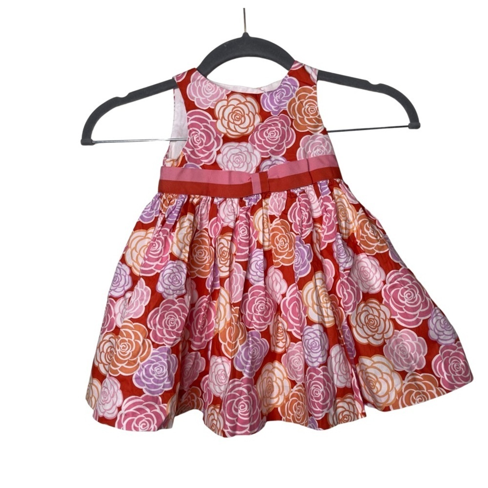 Janie and Jack Ribbon Bow Floral Dress sz 6M - 12M